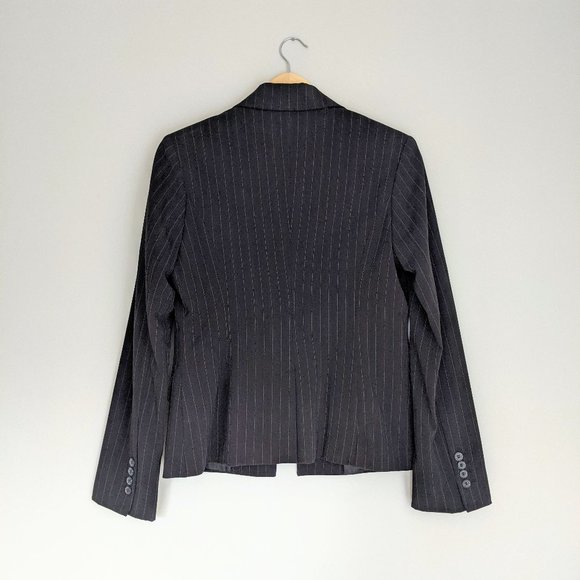 NWT Suzy Shier Black Pinstripe Blazer - Picture 3 of 10